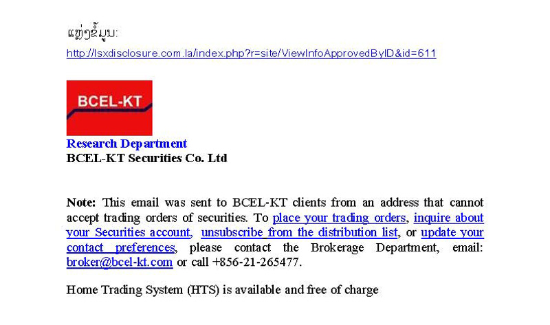 Lao Stock News Page 3